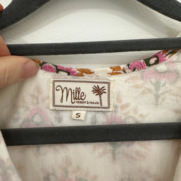 Mille Resort & Travel Saffron Dress in a coral medallion floral print. - Picture 5 of 6